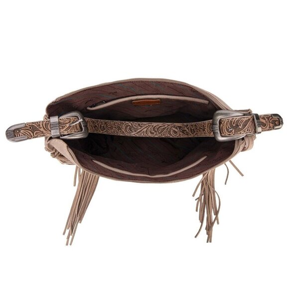 MW1272G-918 Montana West Floral Tooled Concealed Carry Hobo - Picture 3 of 16